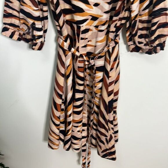 WHO WHAT WEAR ANIMAL LINEN BLEND PRINT DRESS SIZE XXL - Picture 4 of 6